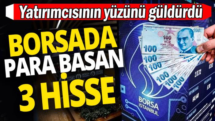 Borsada para basan 3 hisse: Yatırımcısının yüzünü güldürdü