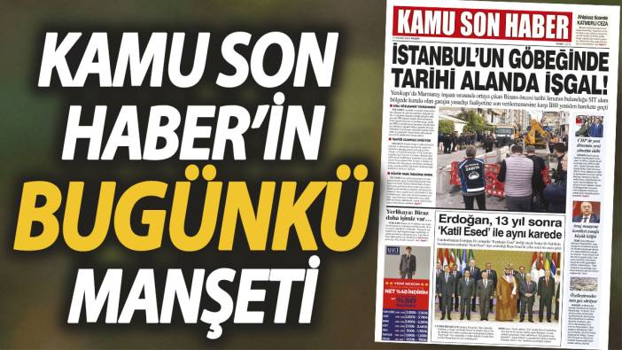 Kamu Son Haber'in birinci sayfası