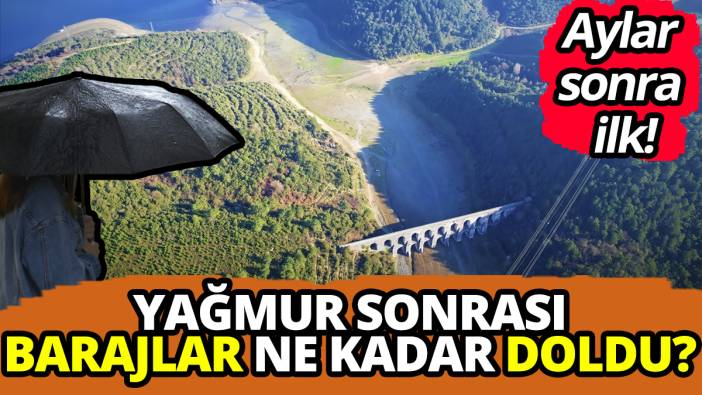 Aylar sonra ilk! Yağmur sonrası barajlar ne kadar doldu?
