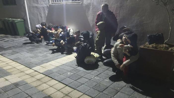 Ayvalık'ta 18 kaçak göçmen yakalandı