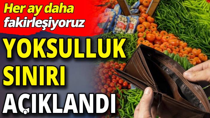 Yoksulluk sınırı açıklandı 'Her ay daha fakirleşiyoruz'