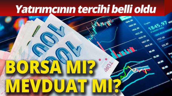 Mevduat mı  borsa mı İşte yatırımcının tercihi