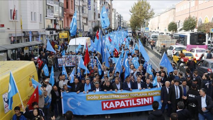 İstanbul'da Çin'in Doğu Türkistan politikalarına tepki