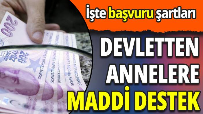 Devletten annelere maddi destek İşte başvuru şartları