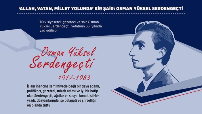 'Allah, Vatan, Millet Yolunda' bir şair: Osman Yüksel Serdengeçti