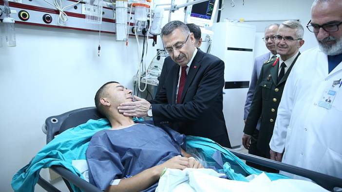 Fuat Oktay yaralı askerleri ziyaret etti