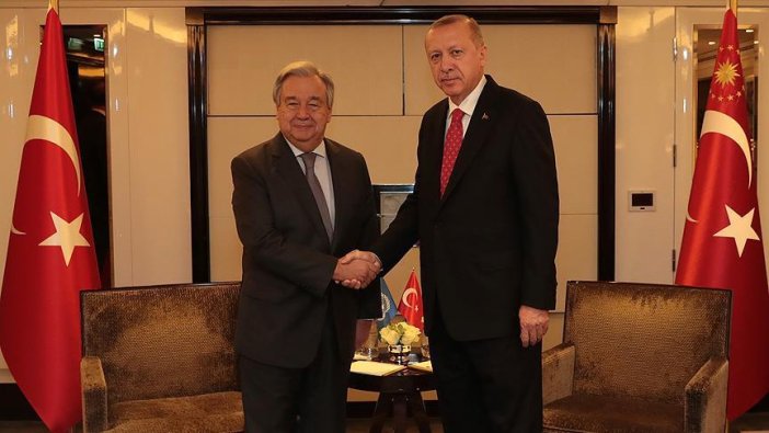 Erdoğan BM Genel Sekreteri Guterres'i kabul etti