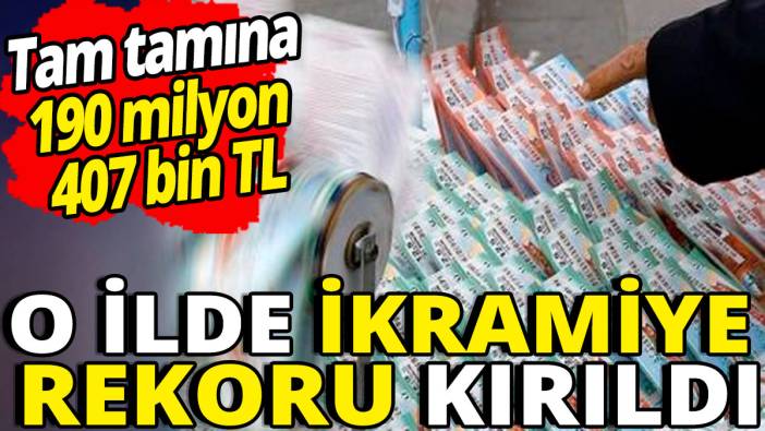 O ilde ikramiye rekoru kırıldı 'Tam tamına 190 milyon 407 bin TL'