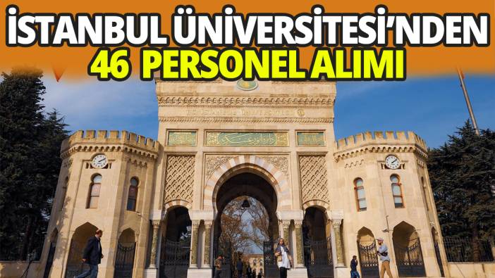 İstanbul Üniversitesi'nden 46 personel alımı