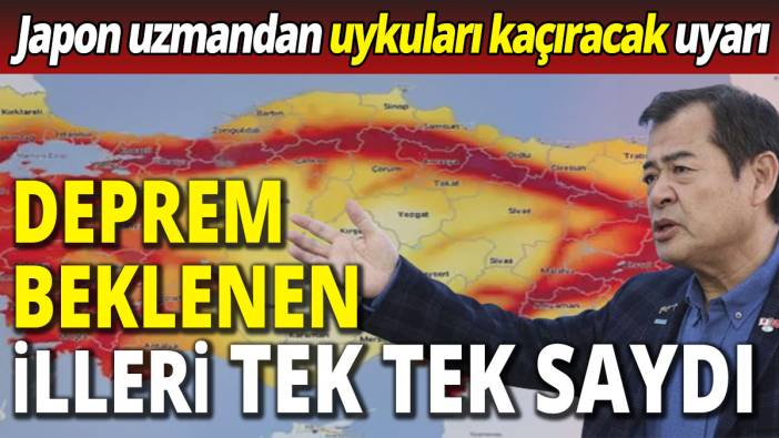 Japon Deprem Uzmanından uykuları kaçıracak uyarı 'Deprem beklenen illeri tek tek saydı'