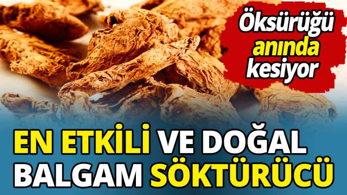 Öksürüğü anında kesiyor  'En etkili ve doğal balgam söktürücü'