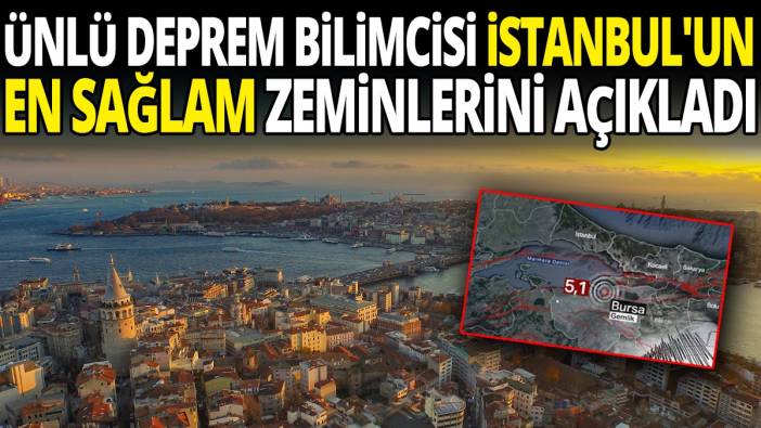 Ünlü deprem bilimcisi İstanbul'un en sağlam zeminlerini açıkladı