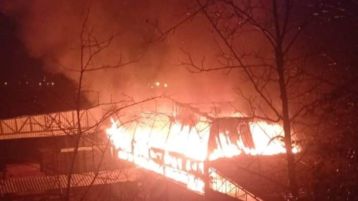 Sinop'ta kereste fabrikasında yangın çıktı