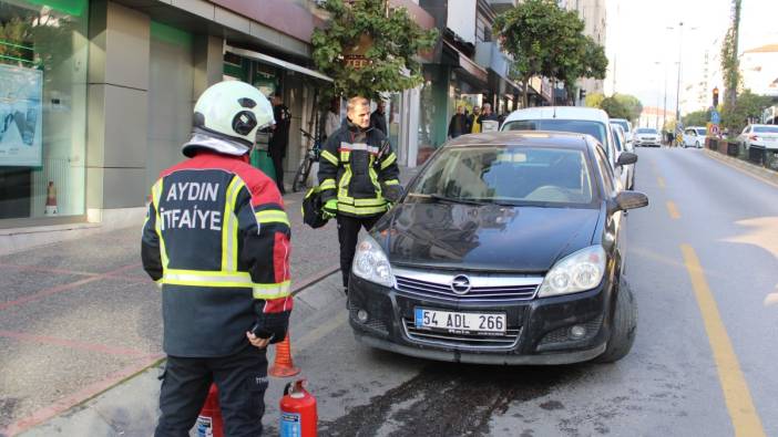 Aydın'da araç yangını ekipleri harekete geçirdi