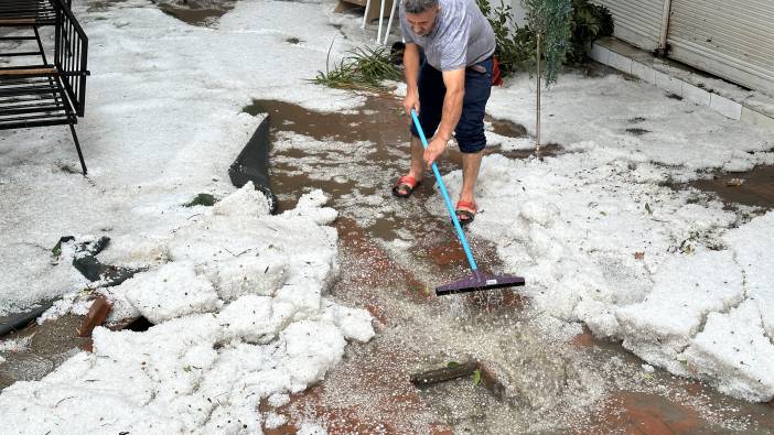 Alanya'da dolu ve sağanak