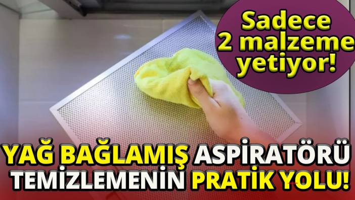 Sadece iki malzeme yetiyor 'Yağ bağlamış aspiratörü temizlemenin pratik yolu!