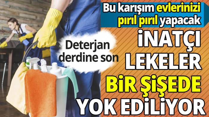 Bu karışım evlerinizi pırıl pırıl yapacak İnatçı lekeler bir şişede yok ediliyor