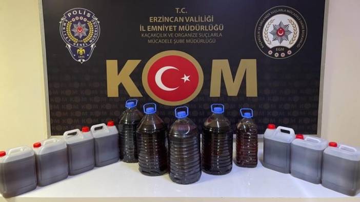 Erzincan'da sahte alkol üretimi operasyonu
