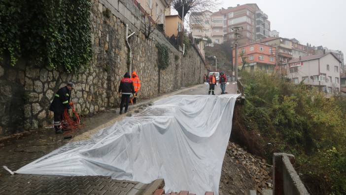 Zonguldak'ta hastane yolu çöktü