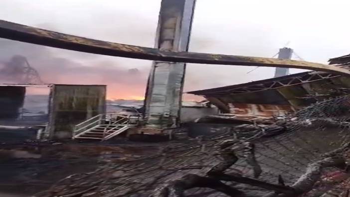 Kocaeli'de bir lojistik fabrikasının deposunda yangın çıktı