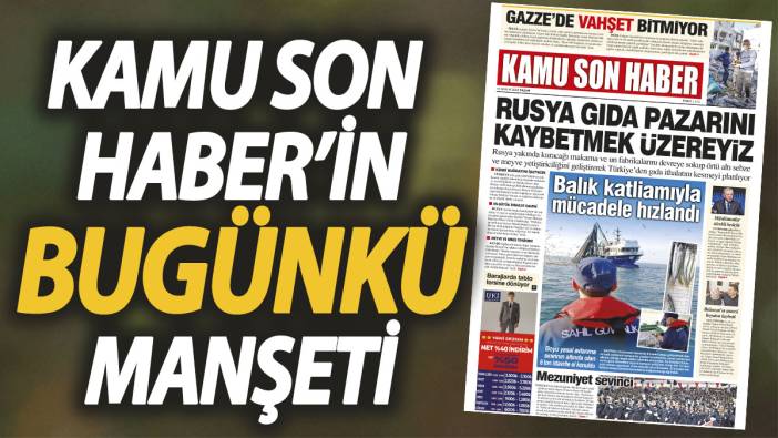 Kamu Son Haber'in birinci sayfası