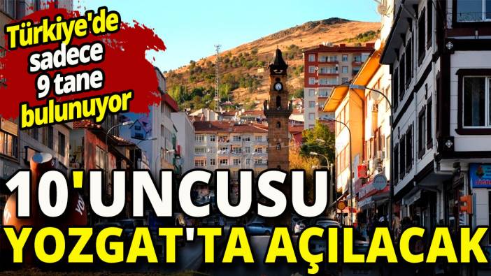 'Türkiye'de sadece 9 tane bulunuyor' 10'uncusu Yozgat'ta açılacak