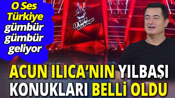 Acun Ilıcalı’nın yılbaşı konukları belli oldu 'O Ses Türkiye gümbür gümbür geliyor'