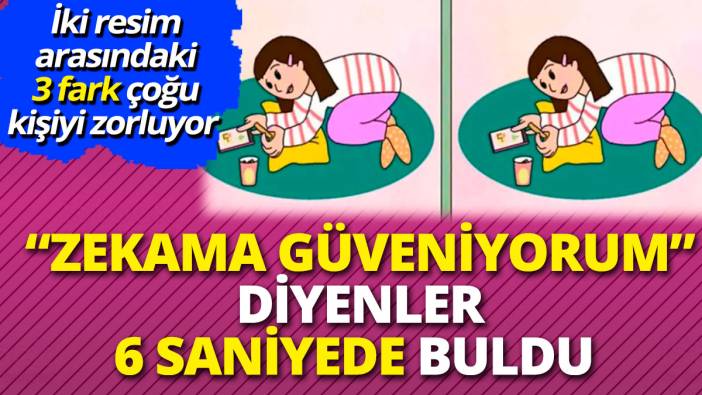 İki resim arasındaki 3 fark çoğu kişiyi zorluyor “Zekama güveniyorum” diyenler 6 saniyede buldu