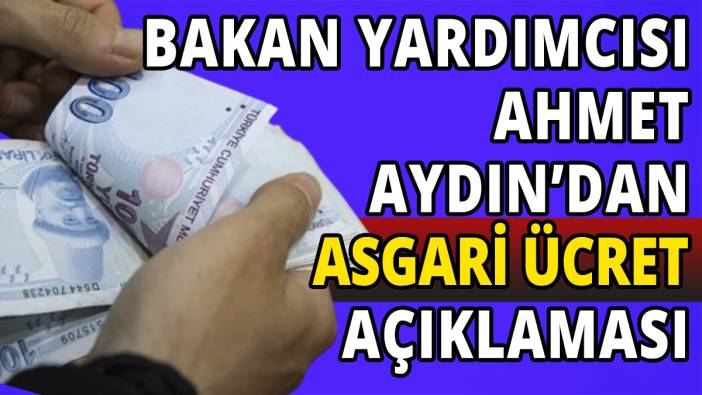 Bakan Yardımcısı Ahmet Aydın’dan asgari ücret açıklaması