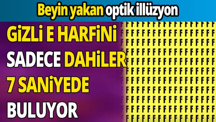 Beyin yakan optik illüzyon Gizli E harfini sadece dahiler 7 saniyede buluyor