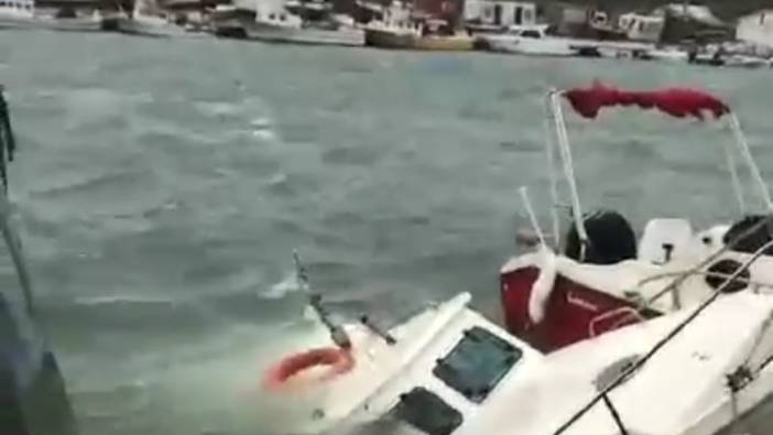 Edirne'de kuvvetli lodos nedeniyle 1 tekne battı