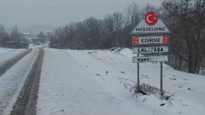 Kar Edirne'ye giriş yaptı
