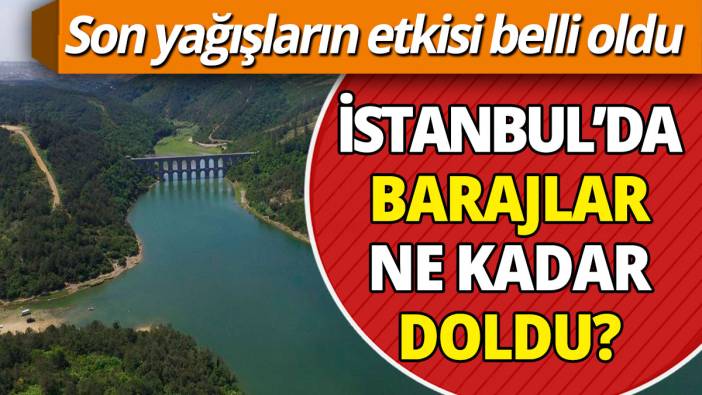 ‘Son yağışların etkisi belli oldu’ İstanbul’da barajlar ne kadar doldu