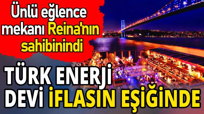 Türk enerji devi iflasın eşiğinde 'Ünlü eğlence mekanı Reina'nın sahibinindi'