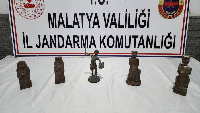 Malatya'da 5 heykel ele geçirildi