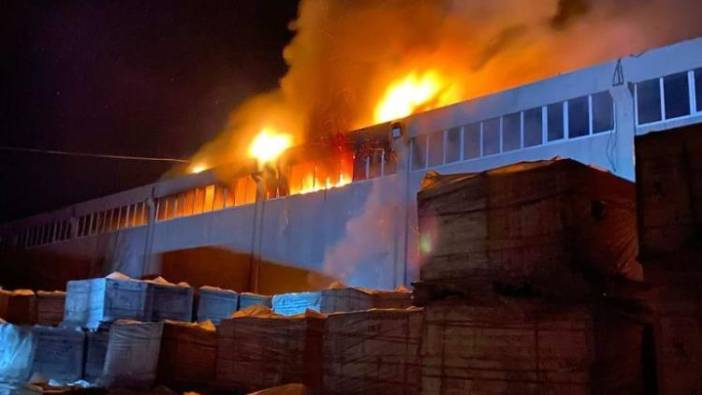 Bilecik'te seramik fabrikasında yangın çıktı