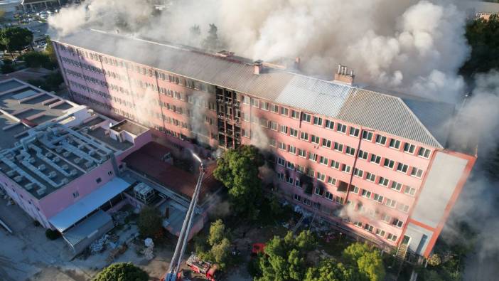 Adana’da devlet hastanesinde çıkan yangının yeni görüntüleri geldi