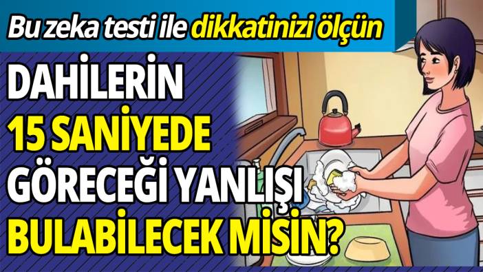 Bu zeka testi ile dikkatinizi ölçün Dahilerin 15 saniyede göreceği yanlışı bulabilecek misin