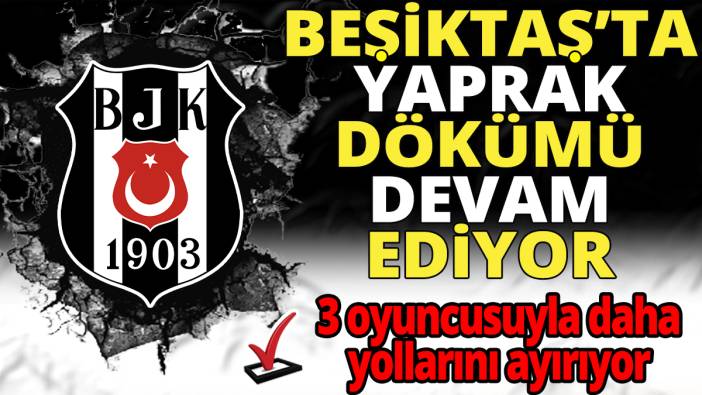 Beşiktaş’ta yaprak dökümü devam ediyor ‘3 oyuncusuyla yollarını ayırıyor’