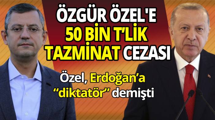 Özel Erdoğan’a diktatör demişti Özgür Özel'e 50 Bin TL'lik tazminat davası