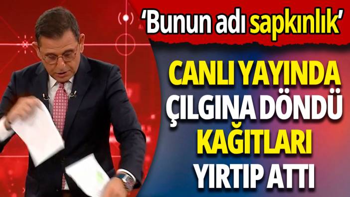 Canlı yayında çılgına döndü kağıtları yırtıp attı ‘Bunun adı sapkınlık’