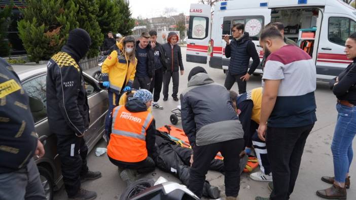 Edirne’de motosiklet ile otomobil çarpıştı ‘1 yaralı’