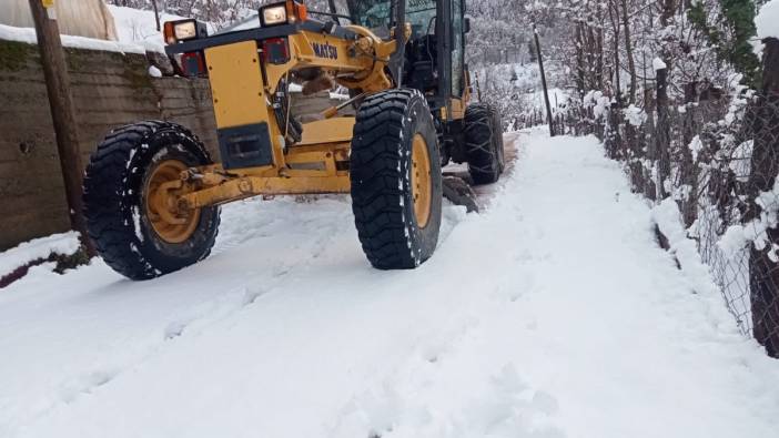 Bartın’da kar nedeniyle 8 köy yolu kapandı