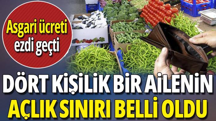 Dört kişilik bir ailenin açlık sınırı belli oldu 'Asgari ücreti ezdi geçti'