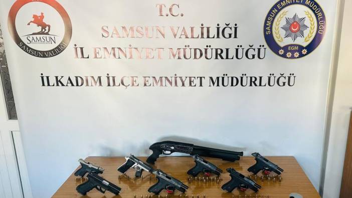 Samsun'da 6 adet ruhsatsız tabanca ele geçirildi