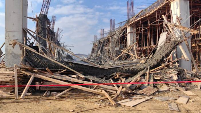 Bursa'da inşaatta iskele çöktü '6 yaralı'