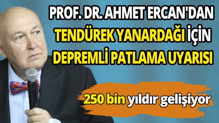 Prof. Dr. Ahmet Ercan'dan Tendürek Yanardağı için depremli patlama uyarısı