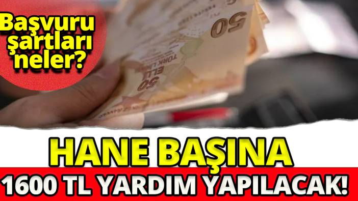 Hane başına 1600 TL yardım yapılacak 'Başvuru şartları neler'