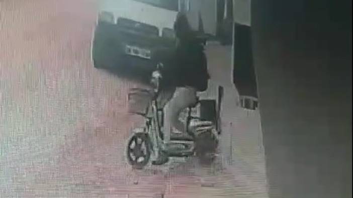 Elektrikli bisiklet hırsızı kamerada