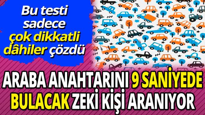Araba anahtarını 9 saniyede bulacak zeki kişi aranıyor 'Bu testi sadece çok dikkatli dâhiler çözdü'